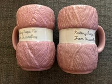 Knitting Mugs Pink Set Of 2