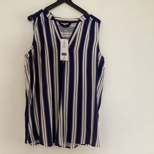 Ladies navy blue and off