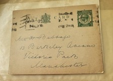 King George V  Posted 1915 From A Northern UK Sorting Office Preprinted