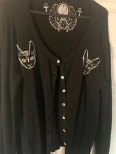 Banned Goth Cat Cardigan Sphynx Size Small MAKE OFFER