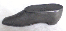 Rare Antique Georgian Shoe Shaped Pewter Snuff Box.