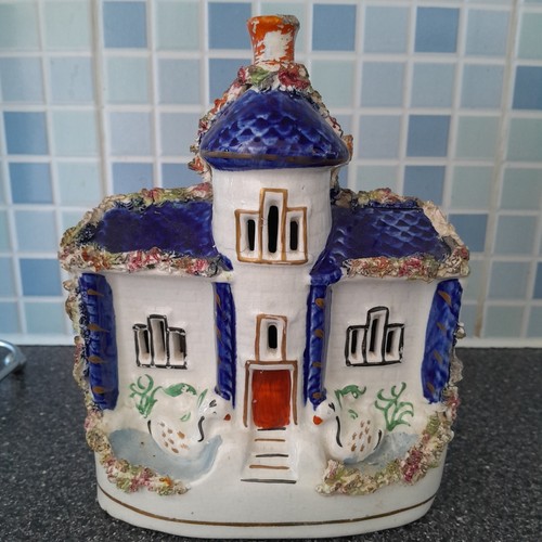 Antique staffordshire house - antique,