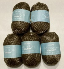 5 X 50g SIDAR SOFTSPUN CHUNKY LUXURY SOFT FASHION YARN/24% WOOL/KNITTING
