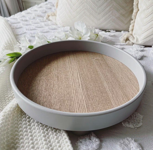 Round scandi style tray - round,