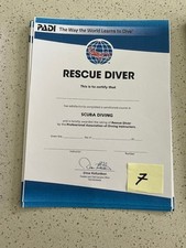 PADI Certificates Rescue Diver
