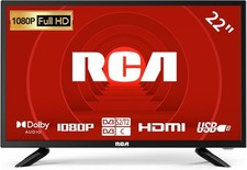RCA 22 Inch FHD TV, Freeview DVB-T2-C-S2 Dolby Digital Audio, 22 standard TV 