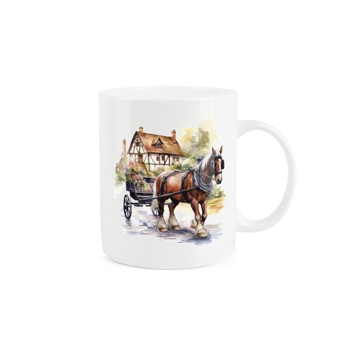Shire horse mug watercolour - horse,