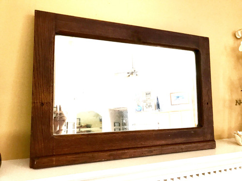 Antique wood framed - framed, mirror