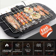 Indoor Smokeless BBQ Portable Grill Barbecue Non Stick Electric Table Top Grill