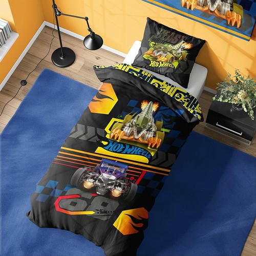 Hot wheels single duvet cover - wheels,