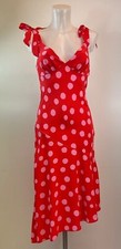 Ladies Ex New Look PETITE  Polka Dot Asymmetrical dress 6-18
