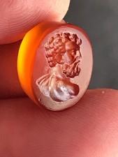 Grand Tour Intaglio Cameo Gem Engraved Greek Glass Seal Roman Hercules