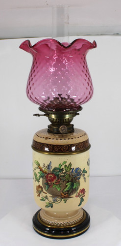 Victorian doulton ceramic oil - victorian,