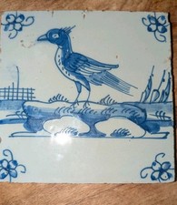 Vintage Delft style blue and