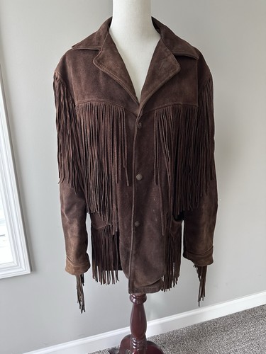 Vintage men suede fringe - vintage,