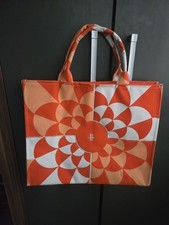 Harrods  Tote Bag Orange White