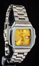 Ricoh Gold-Tone TV Dial Men's Automatic Watch -- Working,  36 x 39mm Case