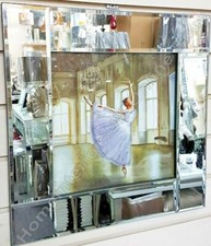  White dress dancing ballerina in a studio pictures liquid art & mirror frames 