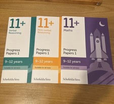 Schofield & Sims 11+ Progress Papers 1 In Maths, Verbal & Non-Verbal Reasoning.