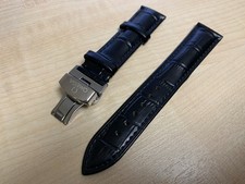 18/19/20mm Omega Black Leather