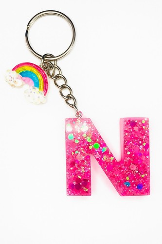 Handmade glitter resin - handmade, letter