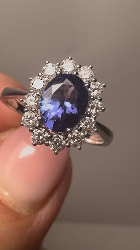 18ct white gold tanzanite - tanzanite, &