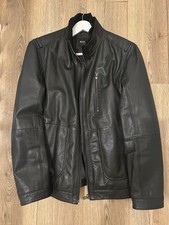 Hugo Boss Stand-Collar Goat Leather Jacket - Size 56/XL