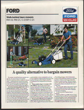 FORD RM-19, RM-21, C-21SP, C-21 Walk Behind Lawn Mowers Brochure Leaflet