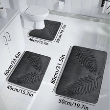 3PCS Bath Mat Set Non Slip