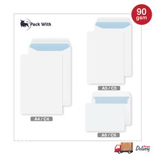 Plain White Envelopes 90gsm