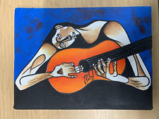 Man playing guitar Art painting