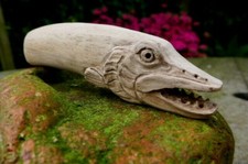 Hand carved wooden walnut