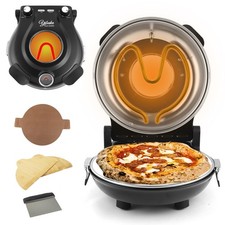 Electric Pizza Oven Portable 12 Inch Indoor Countertop Heats Up 420℃  for Stone