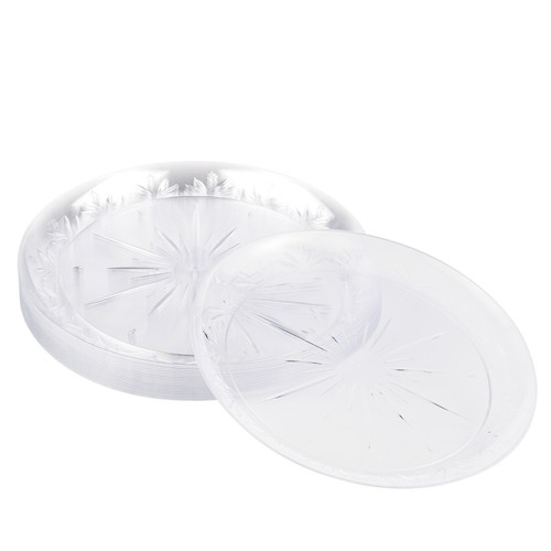 Clear hard plastic dinner - clear,