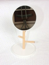 Ikea wooden jewellery tree display stand metal tray with mirror