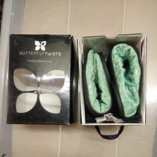Butterfly Twists  BT Peches Green Fold Up Ballerina Flats Size UK 7  EU40 BNIB