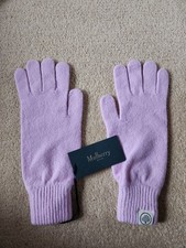 GENUINE MULBERRY KNITTED LONG GLOVES CASHMERE LAMBSWOOL NEW LILAC BLOSSOM 