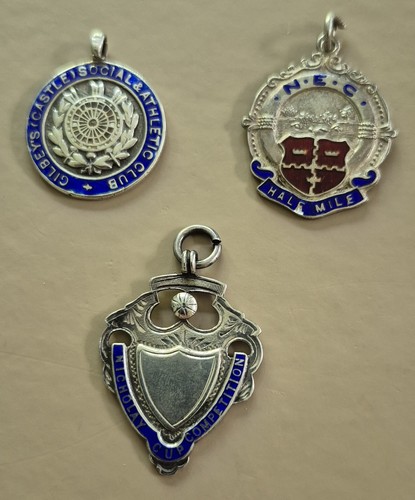 Solid silver watch fobs set - solid, fobs,