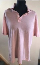 Jasper Conran Pink Cotton Polo Shirt Size Medium
