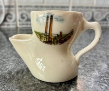 Vintage Florentine china model shaving mug commemorating Senghenydd Colliery