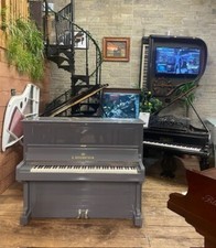 SALE! Stunning Grey C. Bechstein Model 9 Piano & Matching Stool - CAN DELIVER
