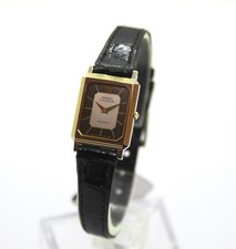 Seiko Lassale 220247 Quartz Watch In Black And Gold Steel
