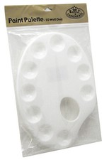 10 WELL OVAL ARTIST PAINT WATERCOLOUR ACRYLIC OIL PAINTING MIXING PALETTE RD42