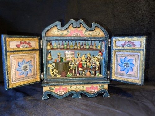 Peruvian retablo skeletons - peruvian,