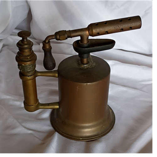 Vintage brass blowtorch - vintage,