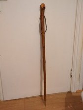 Lovely Yew Walking Stick Cane Burr Handle Steel Foot