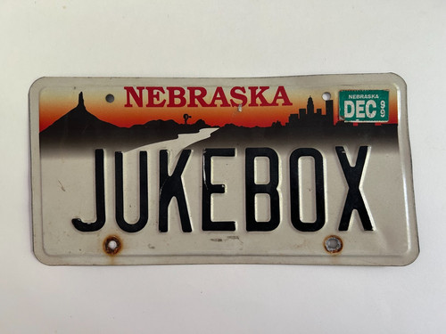 Vanity license plate jukebox - vanity,
