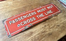 Railway Southern Passengers Enamel Sign Vintage Decor Train Rail British