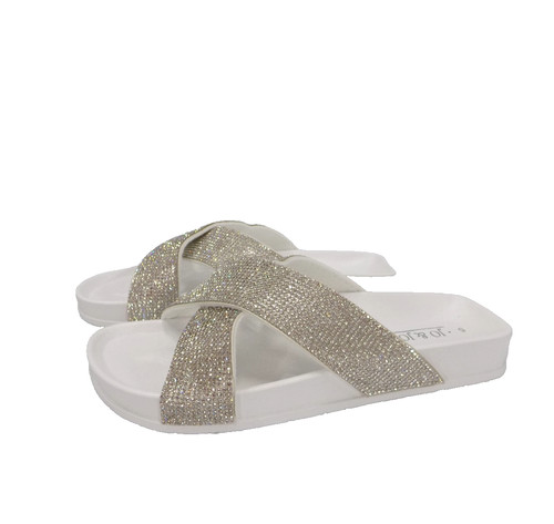 Diamante sandals white - diamante,