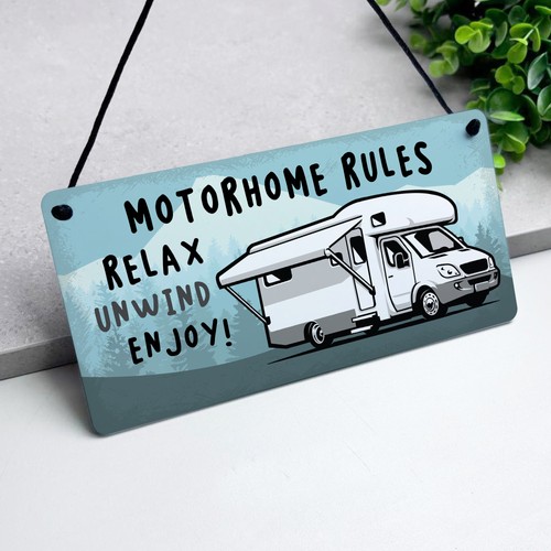 Motorhome rules sign - motorhome,